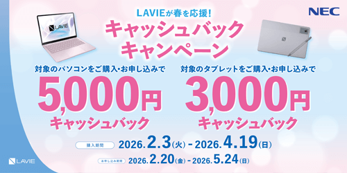 LAVIE���t�������I�L���b�V���o�b�N�L�����y�[��