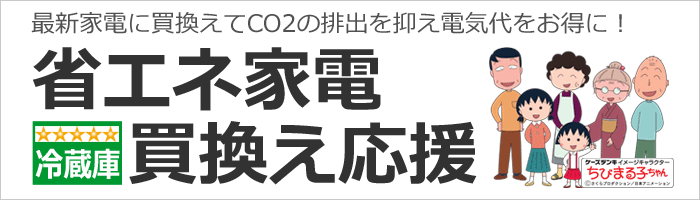 最新家電に買換えて電気代をお得に! 省エネ家電買換え応援