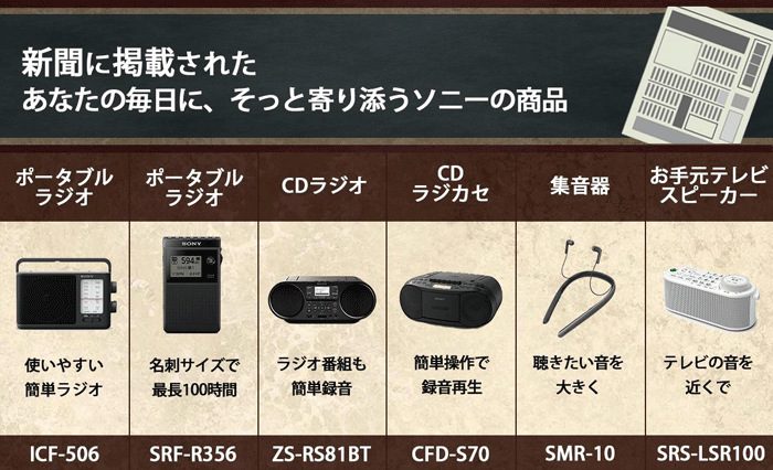 【新聞に掲載されました】あなたの毎日に、そっと寄り添うソニー製品