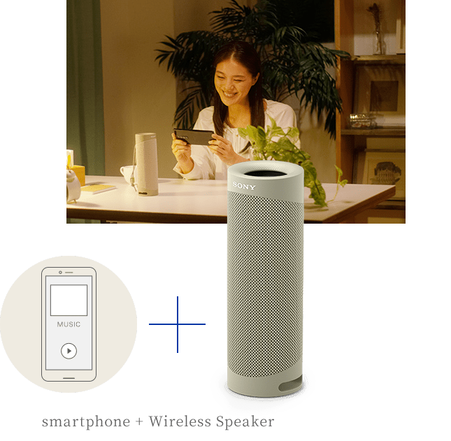 smartphone + Wireless SpeakerFSRS-XB23