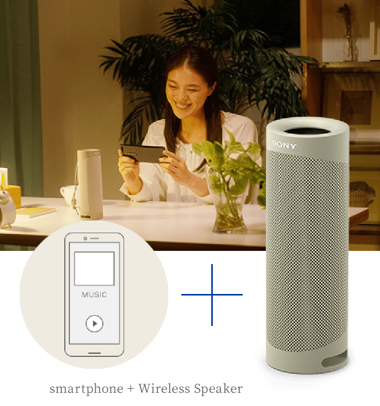 smartphone + Wireless SpeakerFSRS-XB23