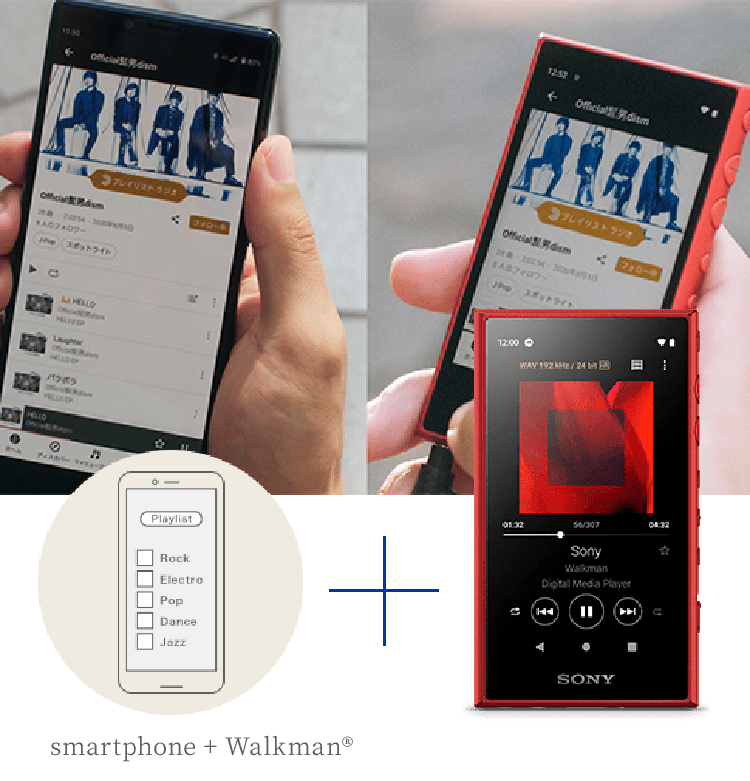 smartphone + Wireless SpeakerFSRS-XB23