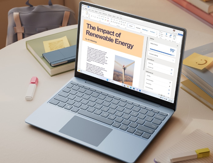 Surface Laptop Go 3 での使用イメージ