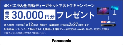 4Kビエラ&全自動ディーガセットでおトクキャンペーン