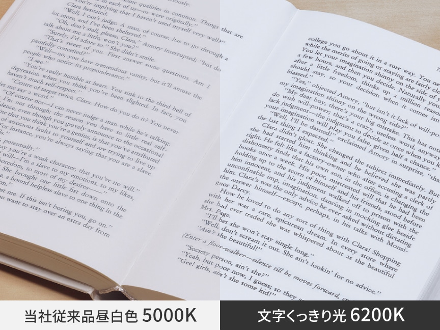 パナソニック従来品昼白色 5000K/文字くっきり光 6200K