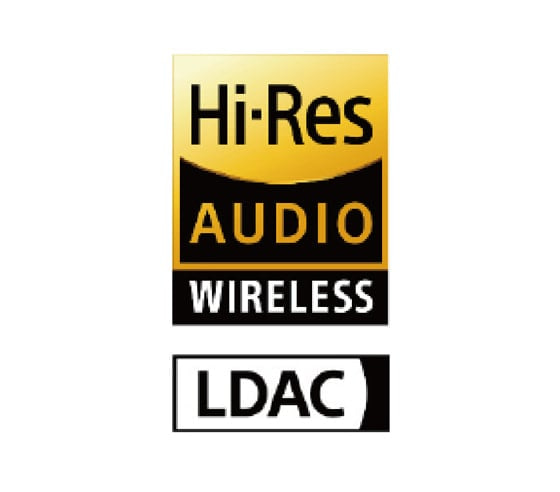 高音質コーデックであるLDACに対応、ハイレゾ音源を手軽に楽しめる。